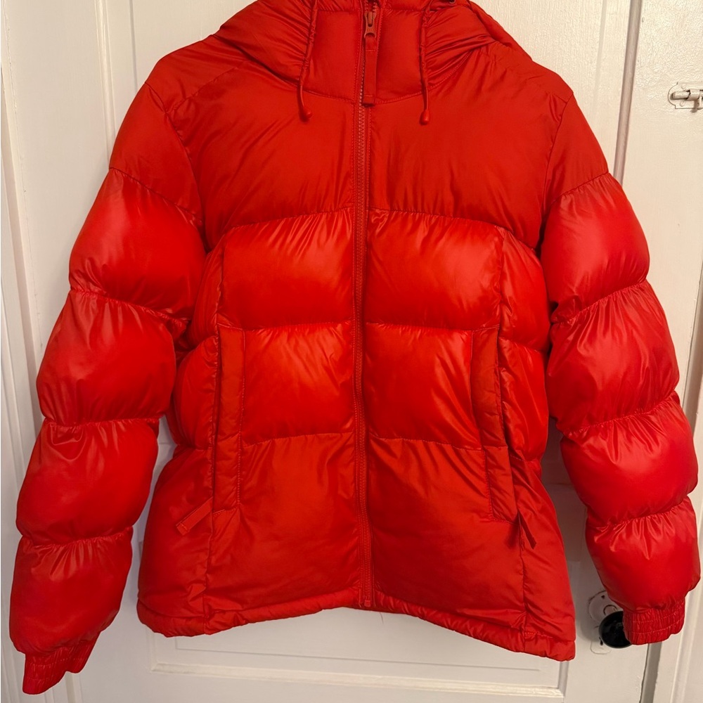 Vibrant Red Puffer Jacket